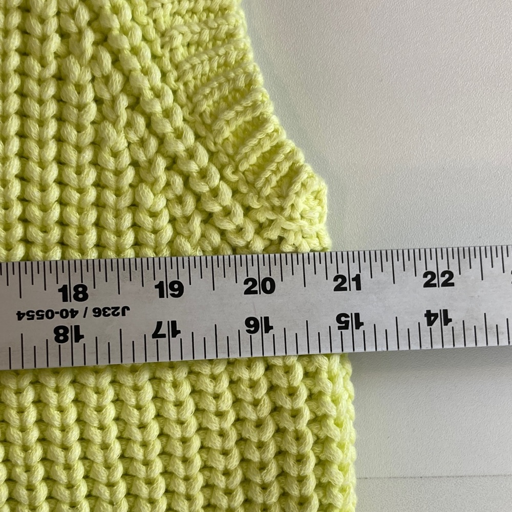 Zara Lemon Knit Pullover Vest Bright yellow small oversized y2K - Picture 3 of 4